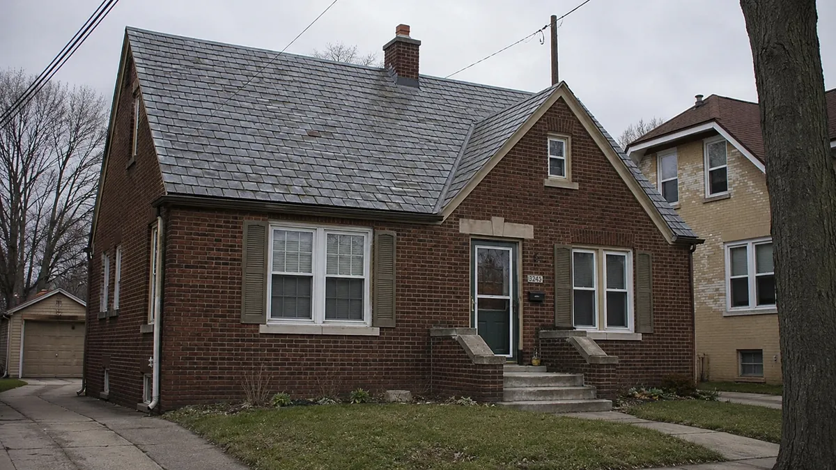 A natural slate roof on an older Milwaukee home